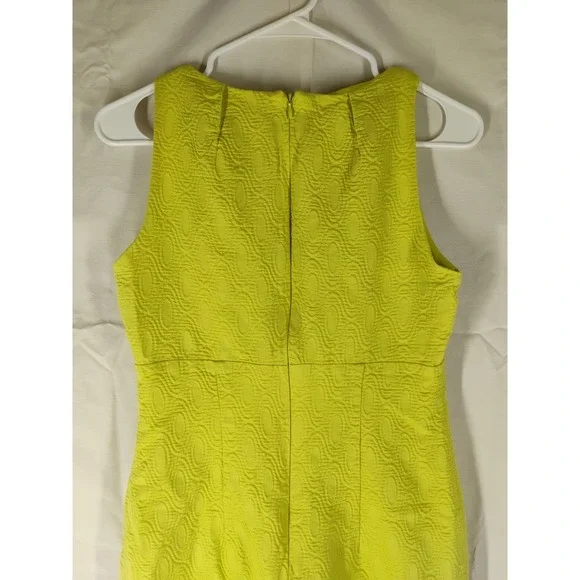Madison Leigh Women's Size 8 Yellowish Green Sleeveless Dress Mid Length - Picture 7 of 10